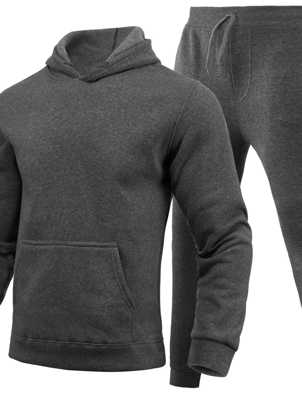 Men's Full Size Long Sleeve Hoodie and Pants Set Plus Size - Luxe Lane Apparel