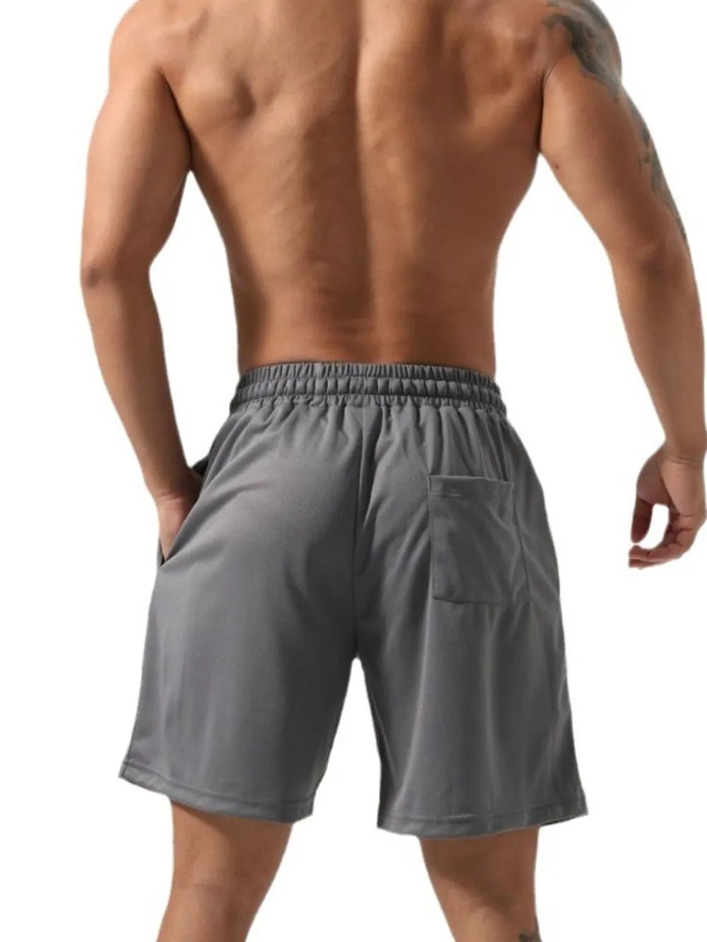 Men's Plus Size Letter Drawstring Shorts - Luxe Lane Apparel