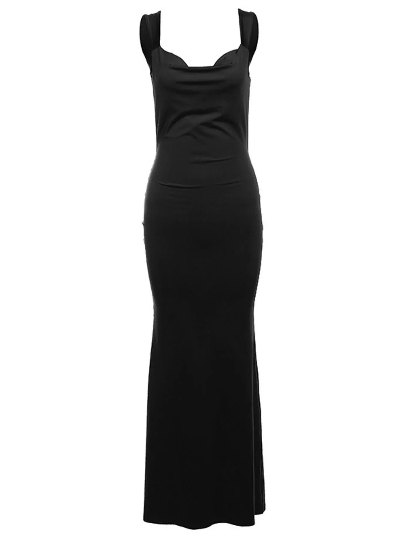 Backless Wide Strap Maxi Dress - Luxe Lane Apparel