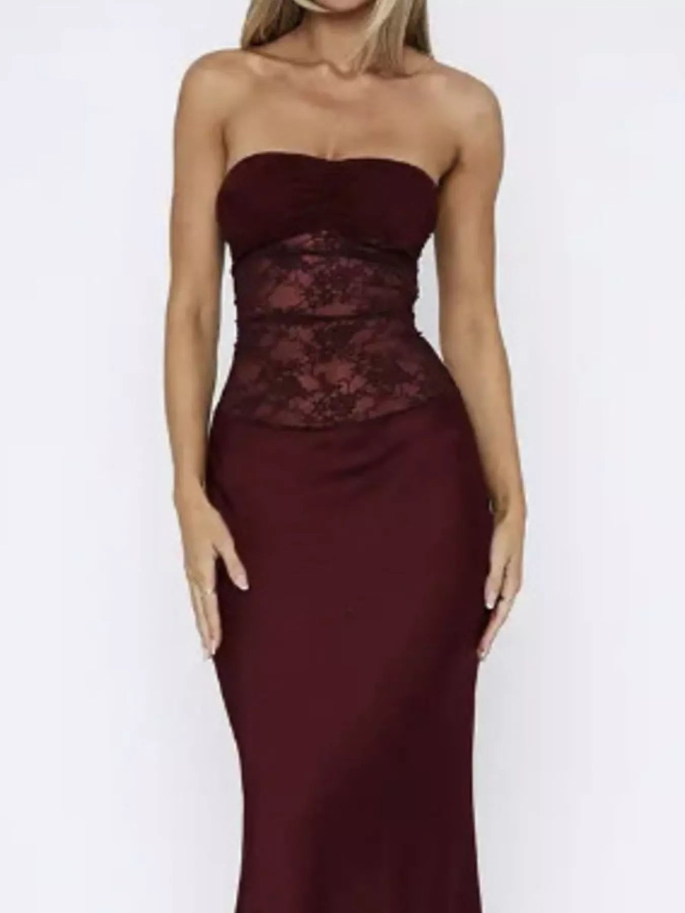 Lace Corset Maxi Dress - Luxé Lane