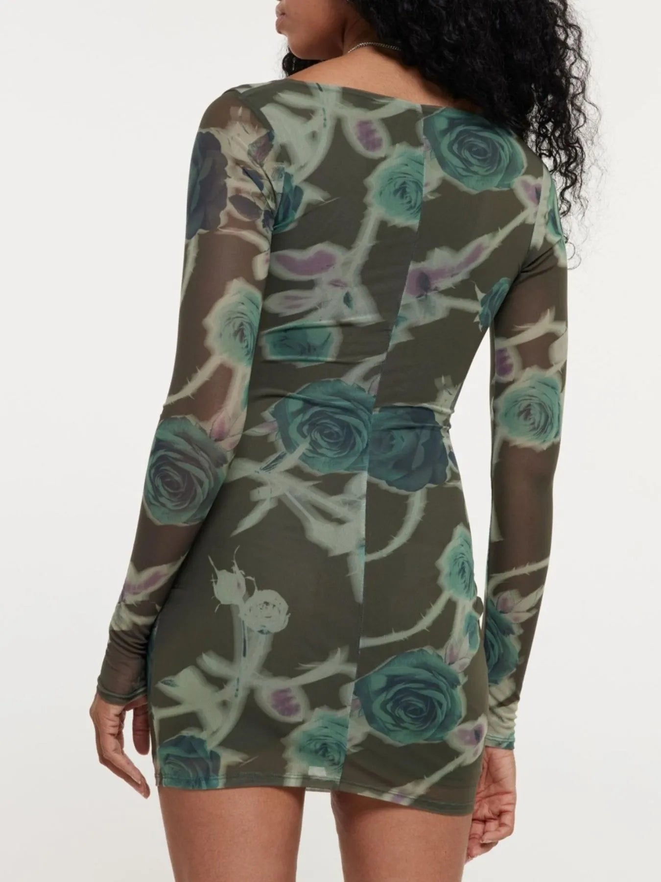 Long Sleeve Bodycon Dress with Keyhole Detail - Luxe Lane Apparel