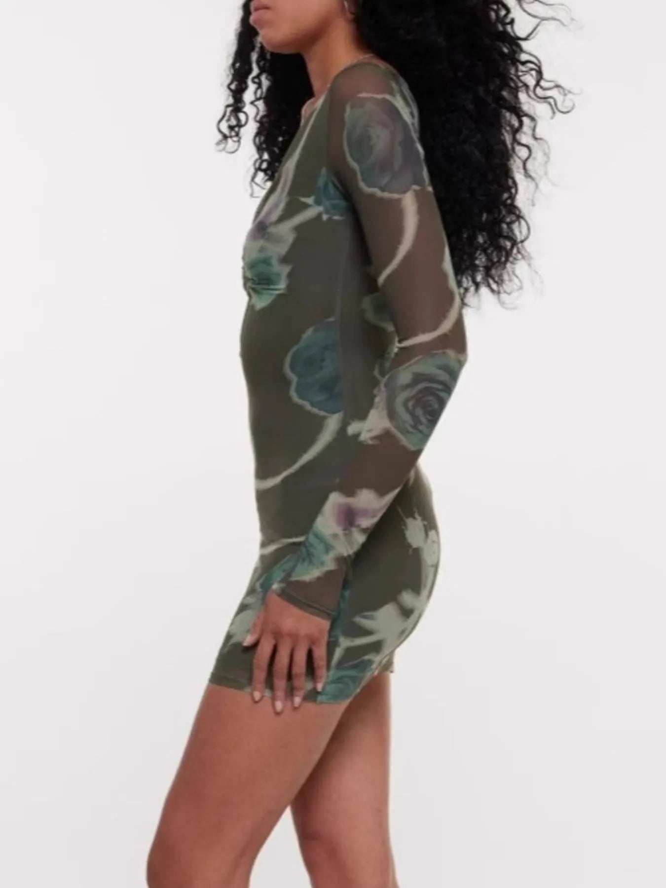 Long Sleeve Bodycon Dress with Keyhole Detail - Luxe Lane Apparel