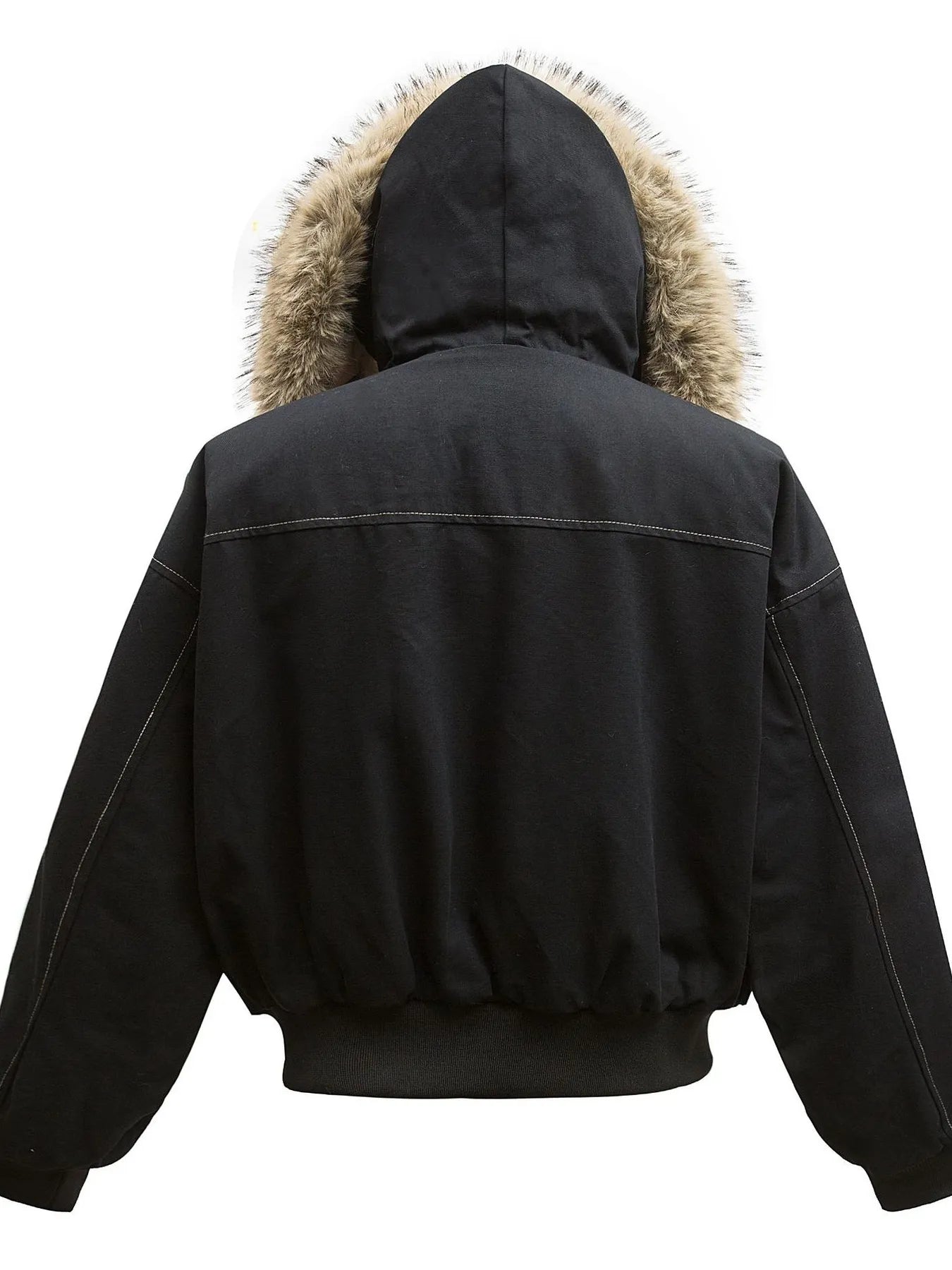 Men's Faux Fur Hooded Zip Up Jacket - Luxé Lane