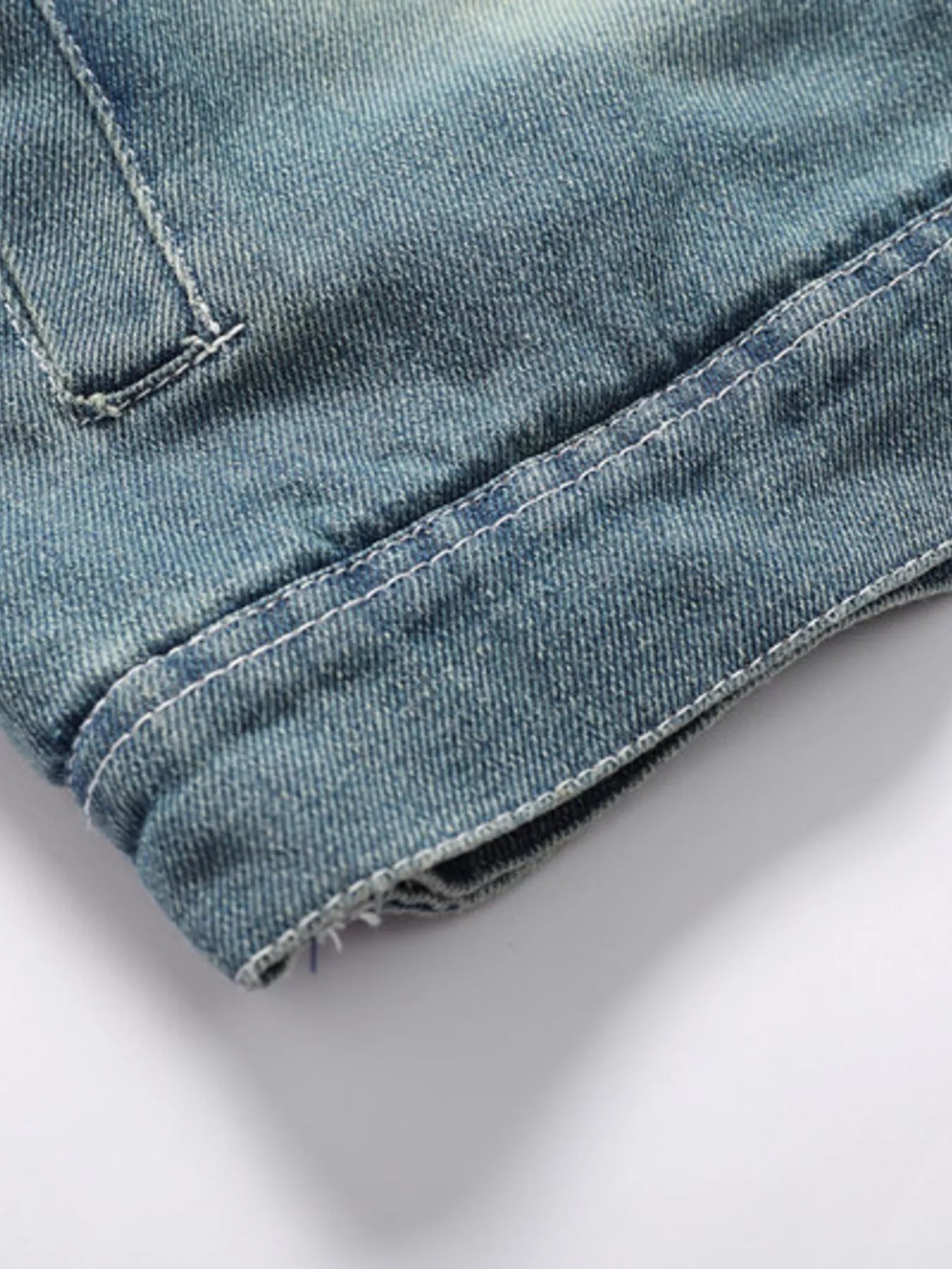 Men's Full Size Faux Fur Collar Denim Jacket Plus Size - Luxé Lane