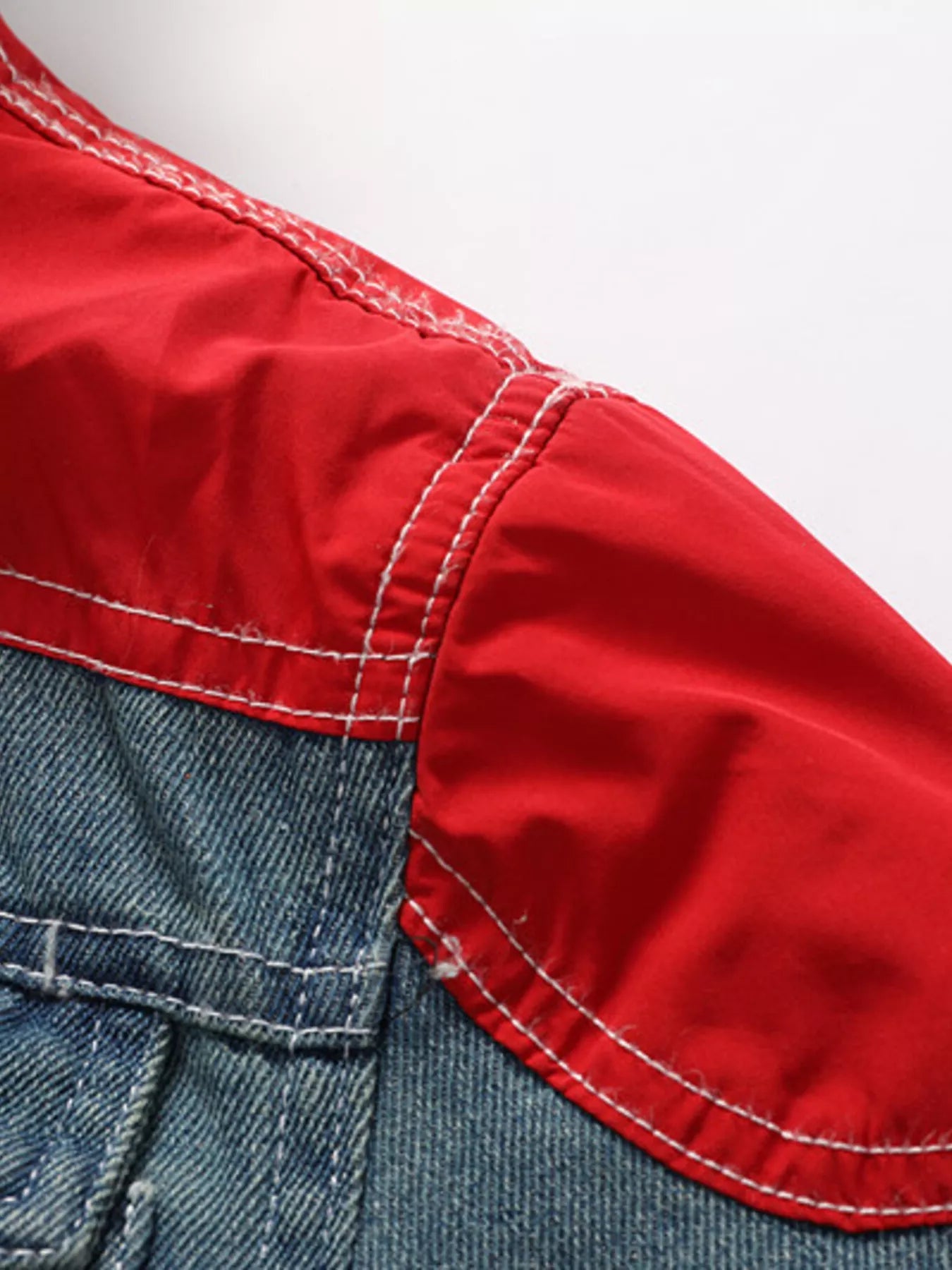 Men's Full Size Faux Fur Collar Denim Jacket Plus Size - Luxé Lane