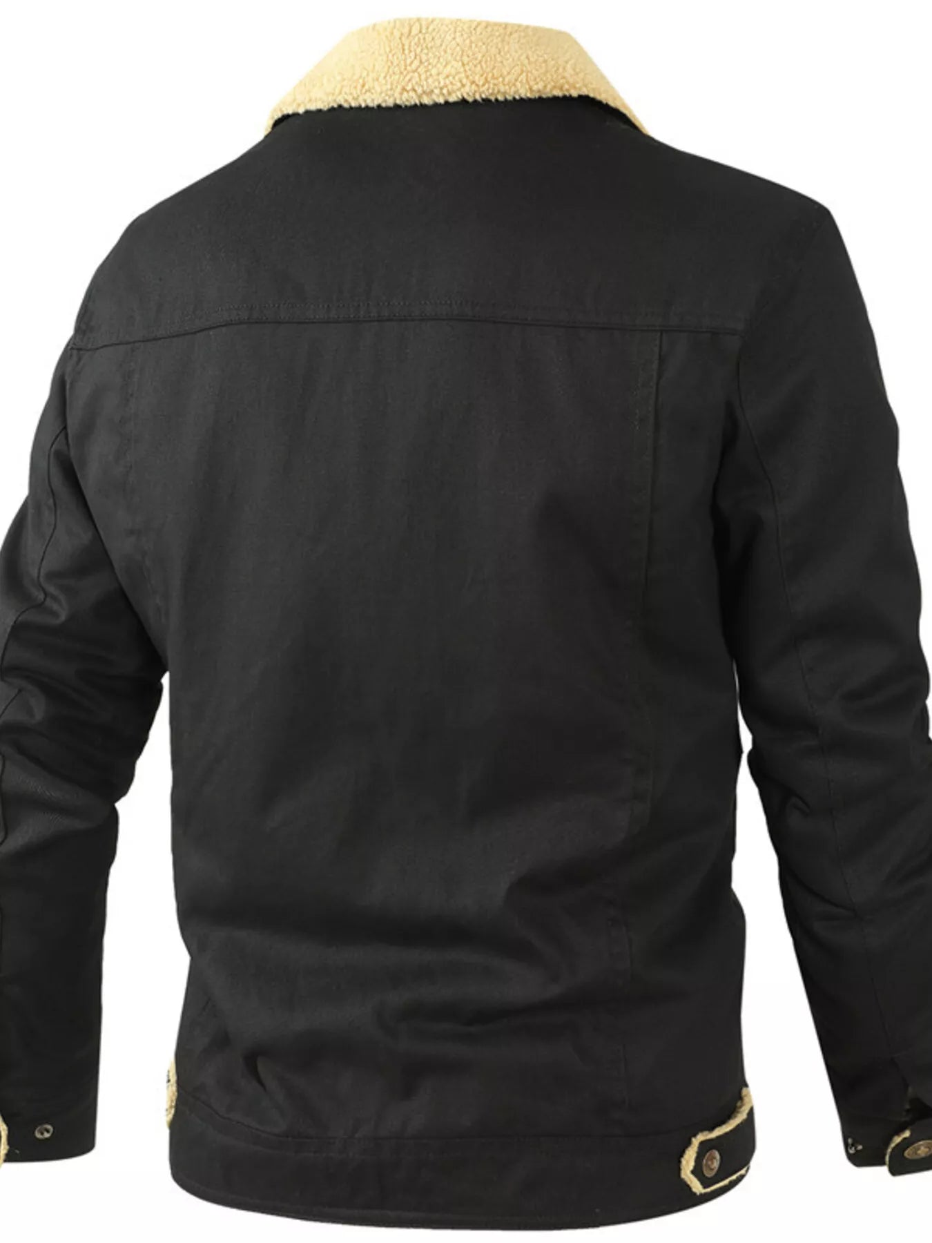 Men's Full Size Sherpa Lined Snap Down Jacket Plus Size - Luxé Lane