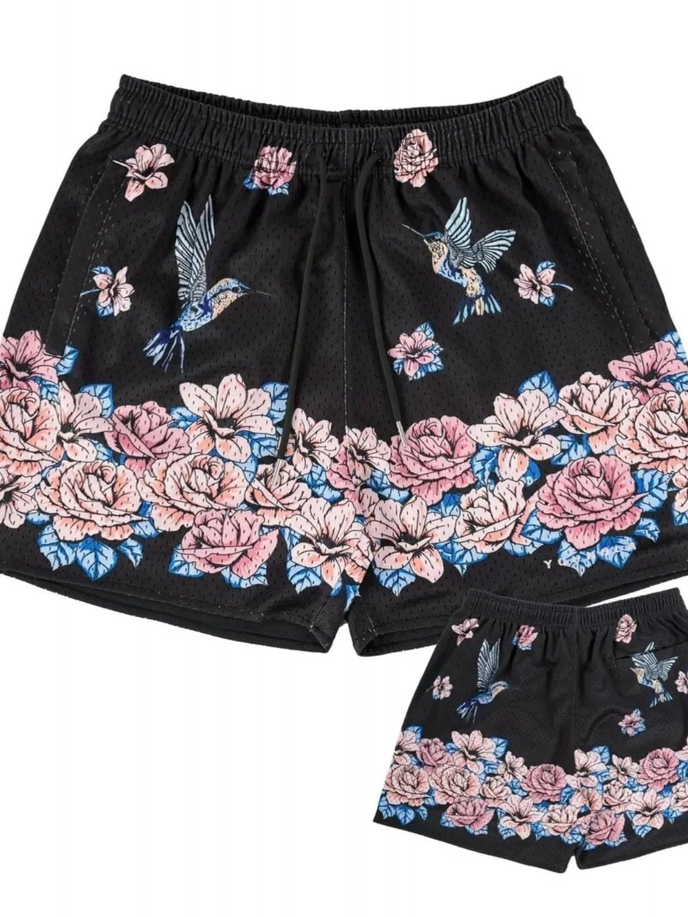 Men's Plus Size Drawstring Printed Shorts - Luxe Lane Apparel