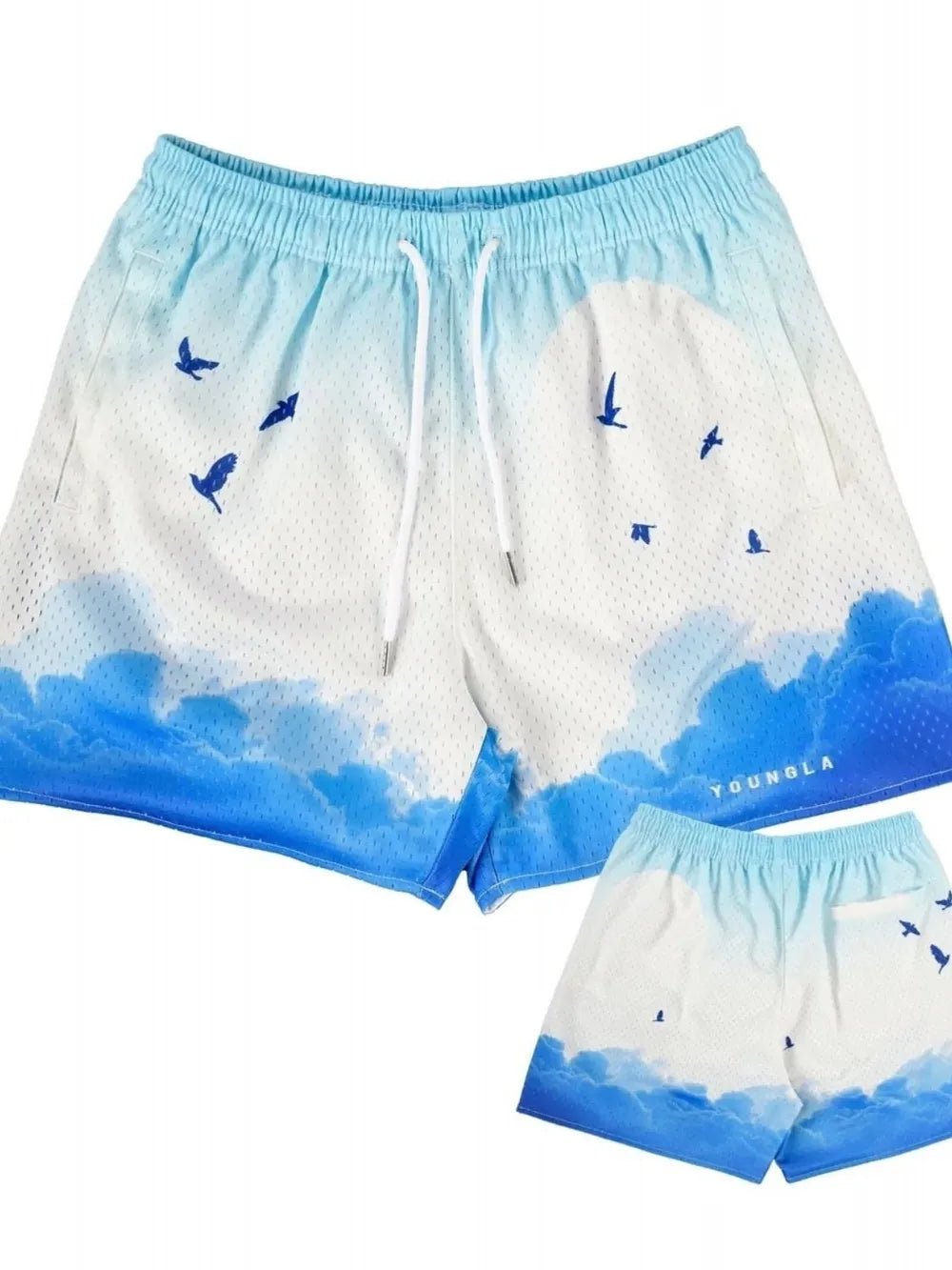 Men's Plus Size Drawstring Printed Shorts - Luxe Lane Apparel