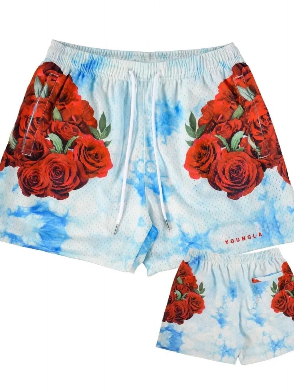 Men's Plus Size Drawstring Printed Shorts - Luxe Lane Apparel