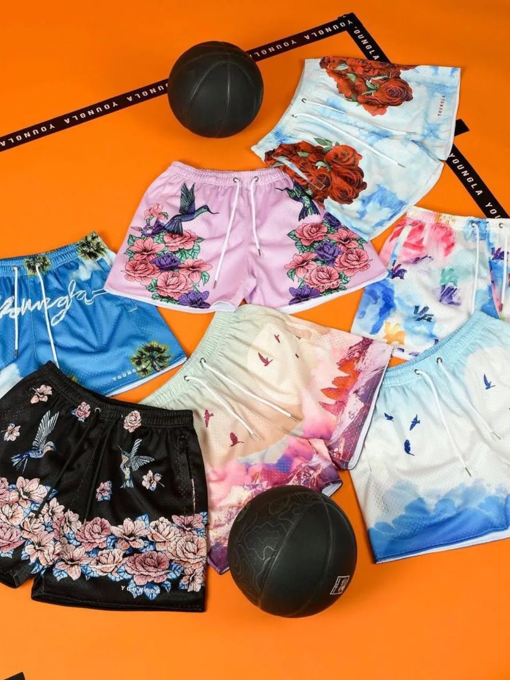 Men's Plus Size Drawstring Printed Shorts - Luxe Lane Apparel