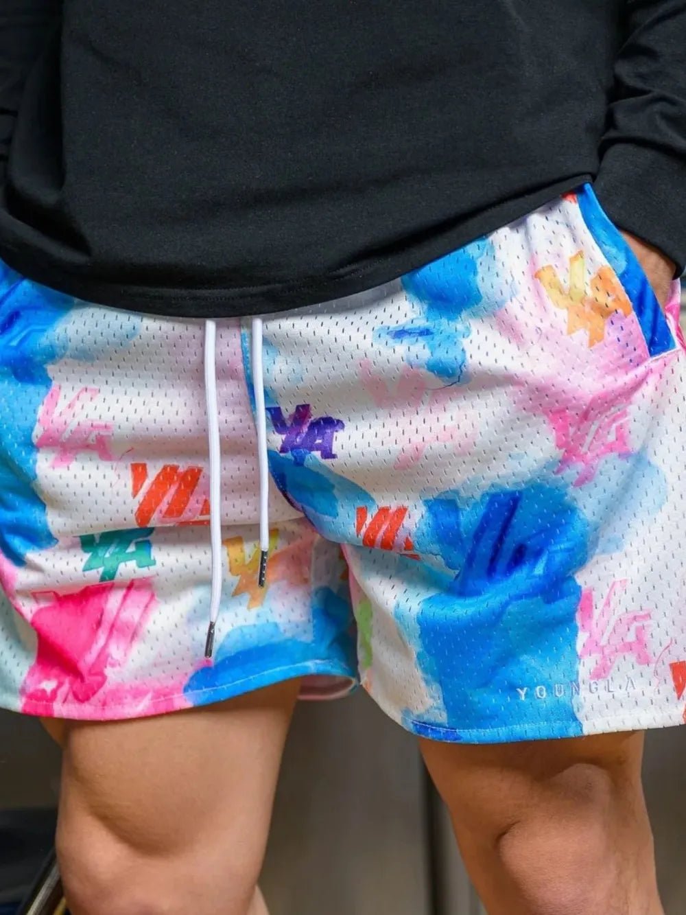 Men's Plus Size Drawstring Printed Shorts - Luxe Lane Apparel