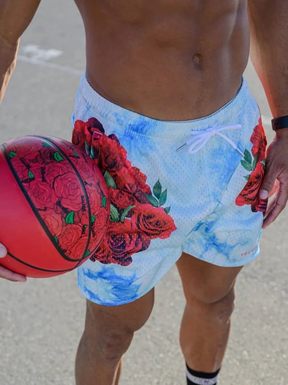 Men's Plus Size Drawstring Printed Shorts - Luxe Lane Apparel