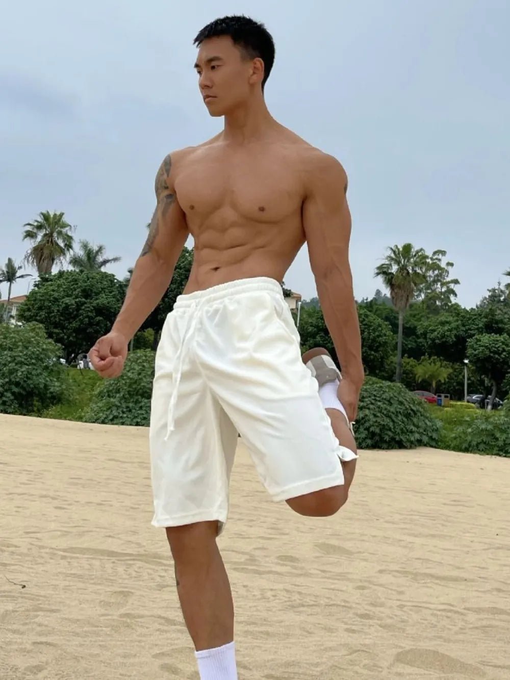 Men's Plus Size Drawstring Shorts with Pockets - Luxe Lane Apparel