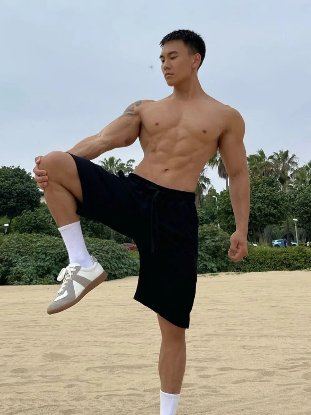 Men's Plus Size Drawstring Shorts with Pockets - Luxe Lane Apparel