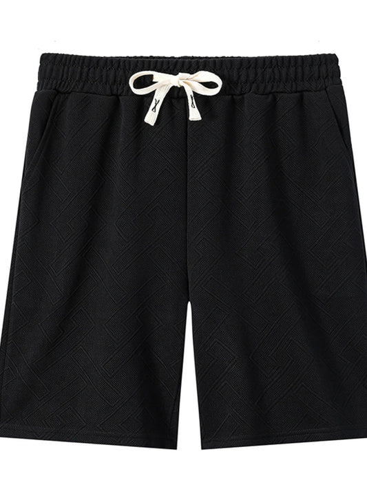 Men's Plus Size Drawstring Shorts with Pockets - Luxe Lane Apparel