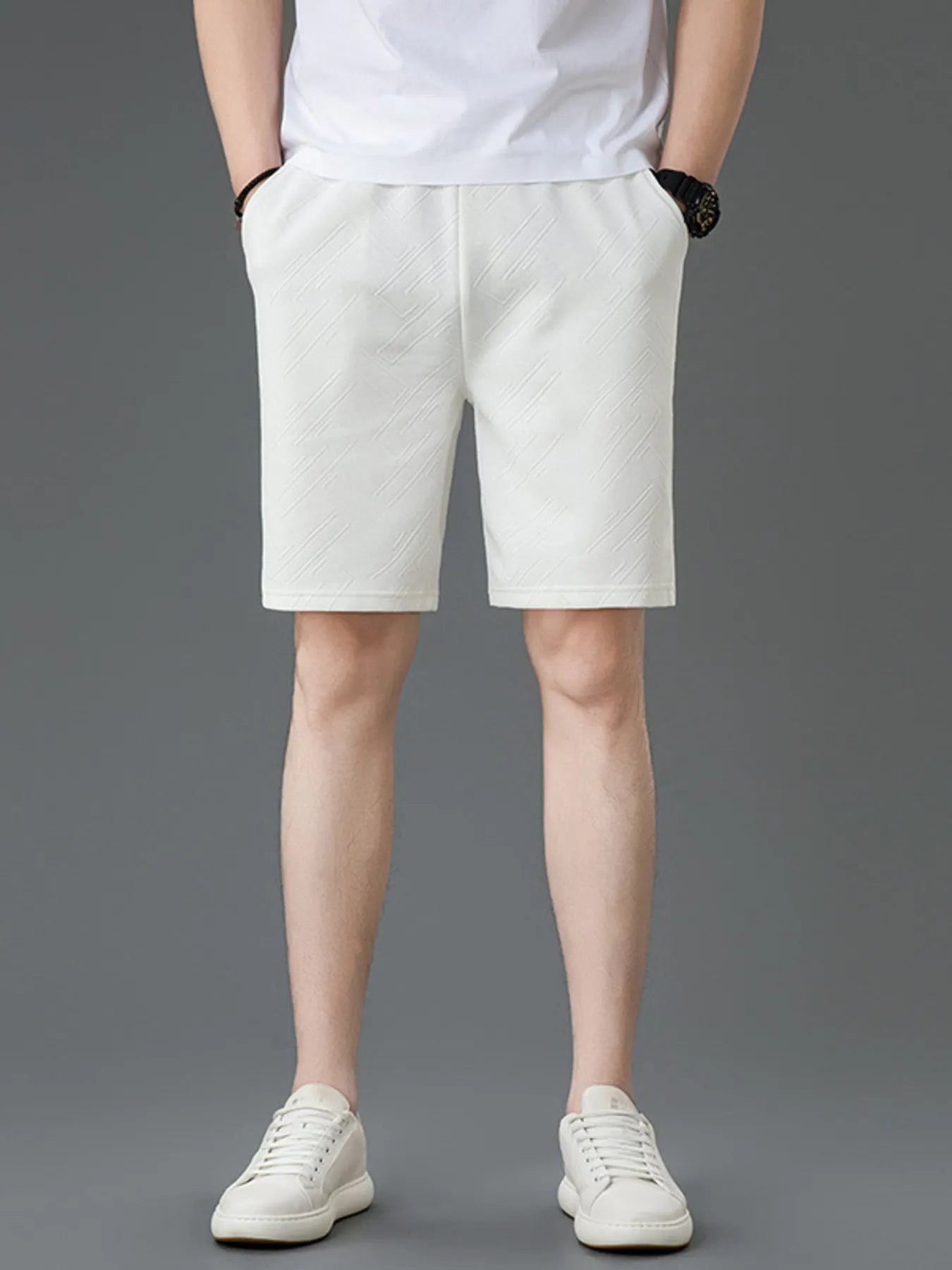 Men's Plus Size Drawstring Shorts with Pockets - Luxe Lane Apparel