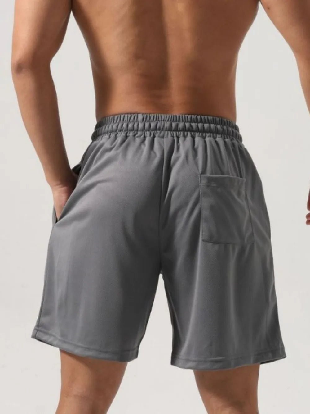 Men's Plus Size Letter Drawstring Shorts - Luxe Lane Apparel