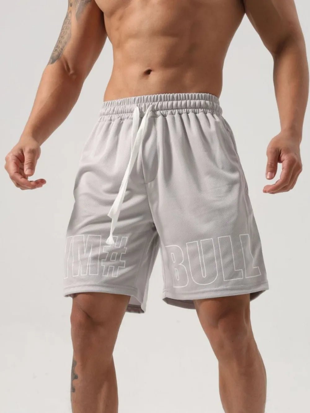 Men's Plus Size Letter Drawstring Shorts - Luxe Lane Apparel