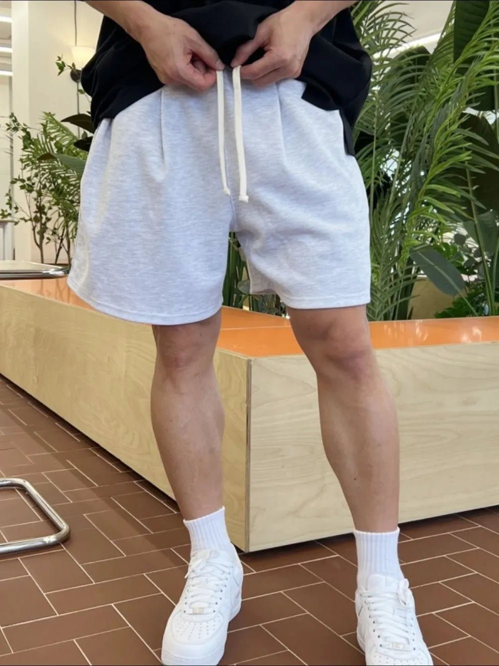 Men's Plus Size Solid Drawstring Shorts - Luxe Lane Apparel