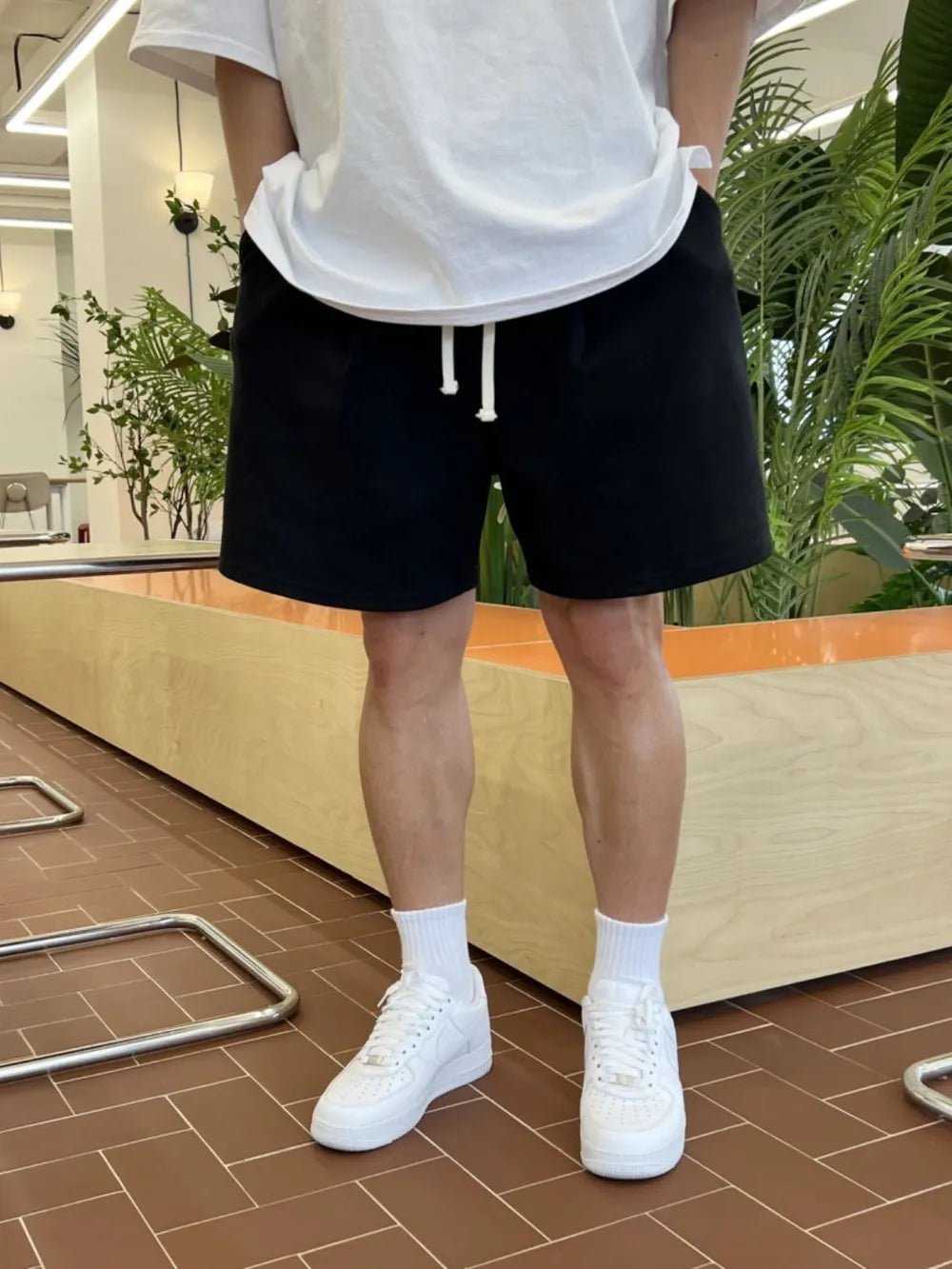 Men's Plus Size Solid Drawstring Shorts - Luxe Lane Apparel