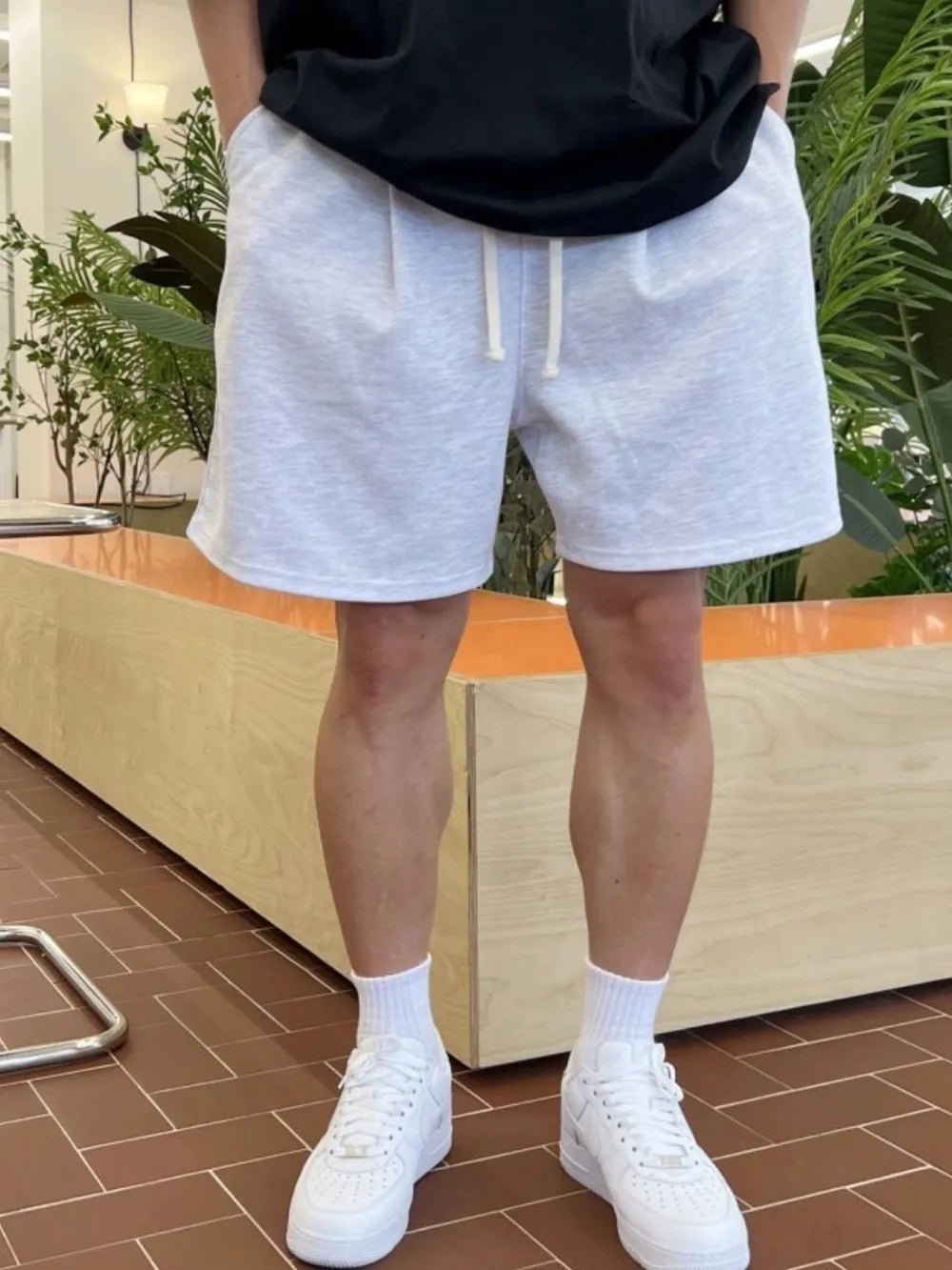 Men's Plus Size Solid Drawstring Shorts - Luxe Lane Apparel