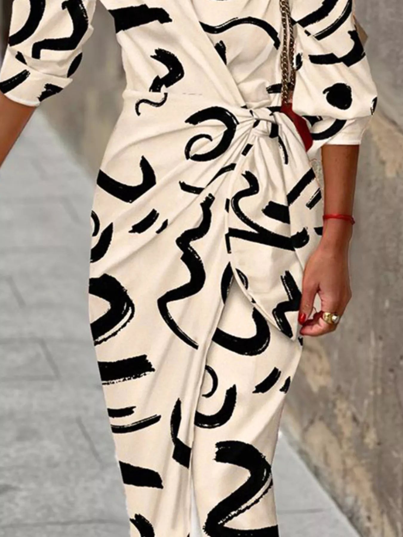 Printed Collared Neck Shirt Dress - Luxé Lane