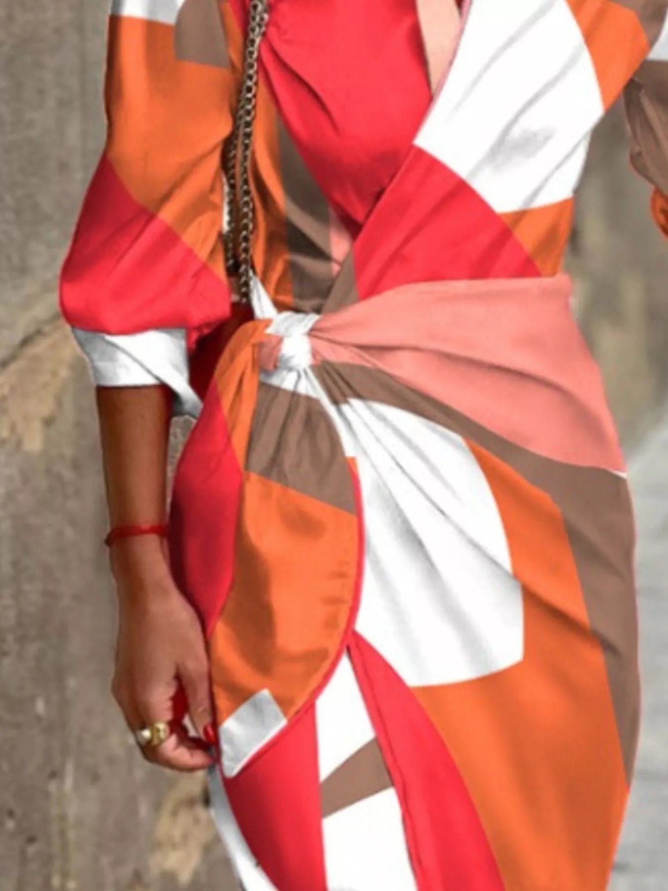 Printed Collared Neck Shirt Dress - Luxé Lane