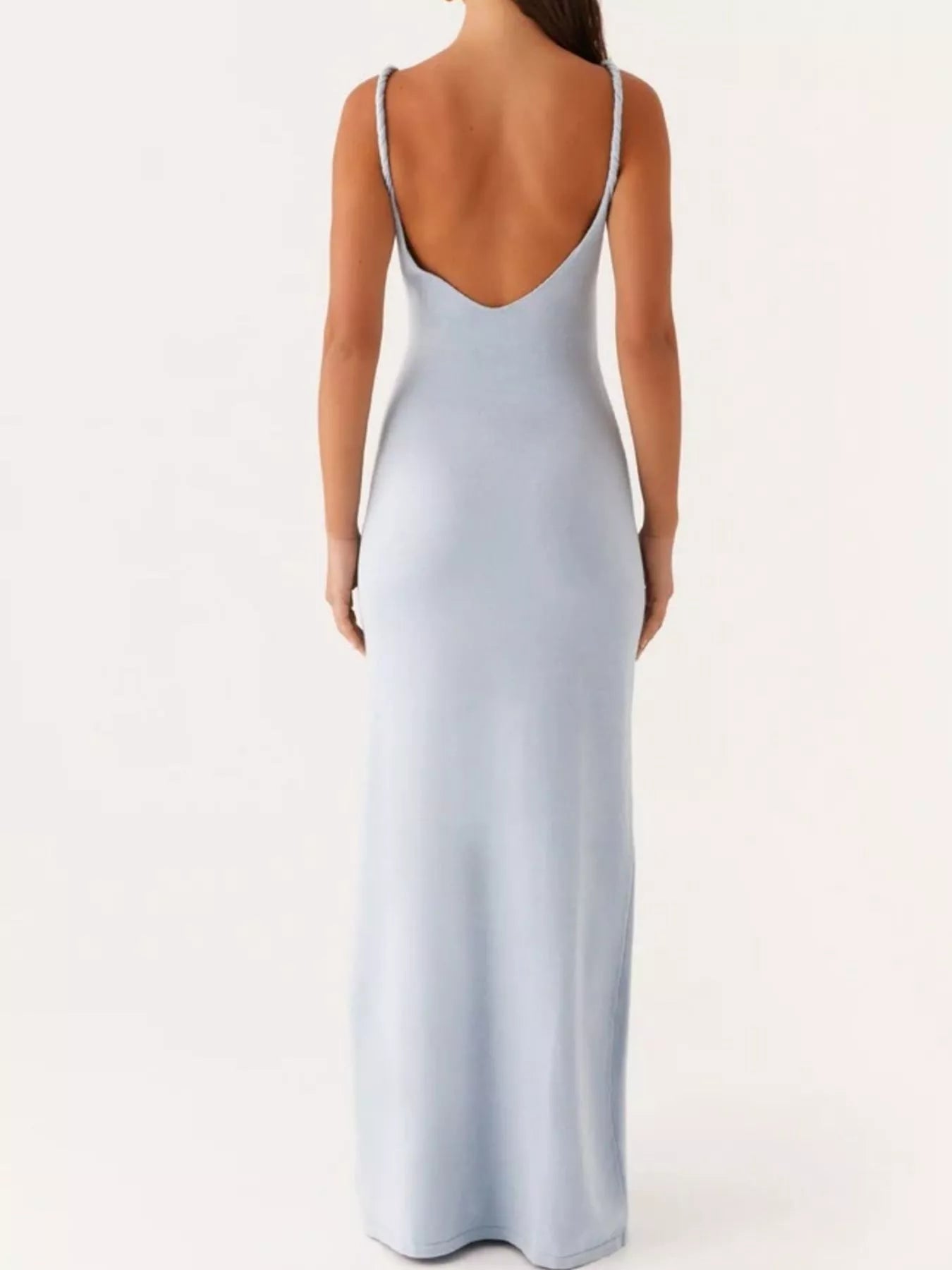 V - Neck Bodycon Maxi Dress - Luxé Lane