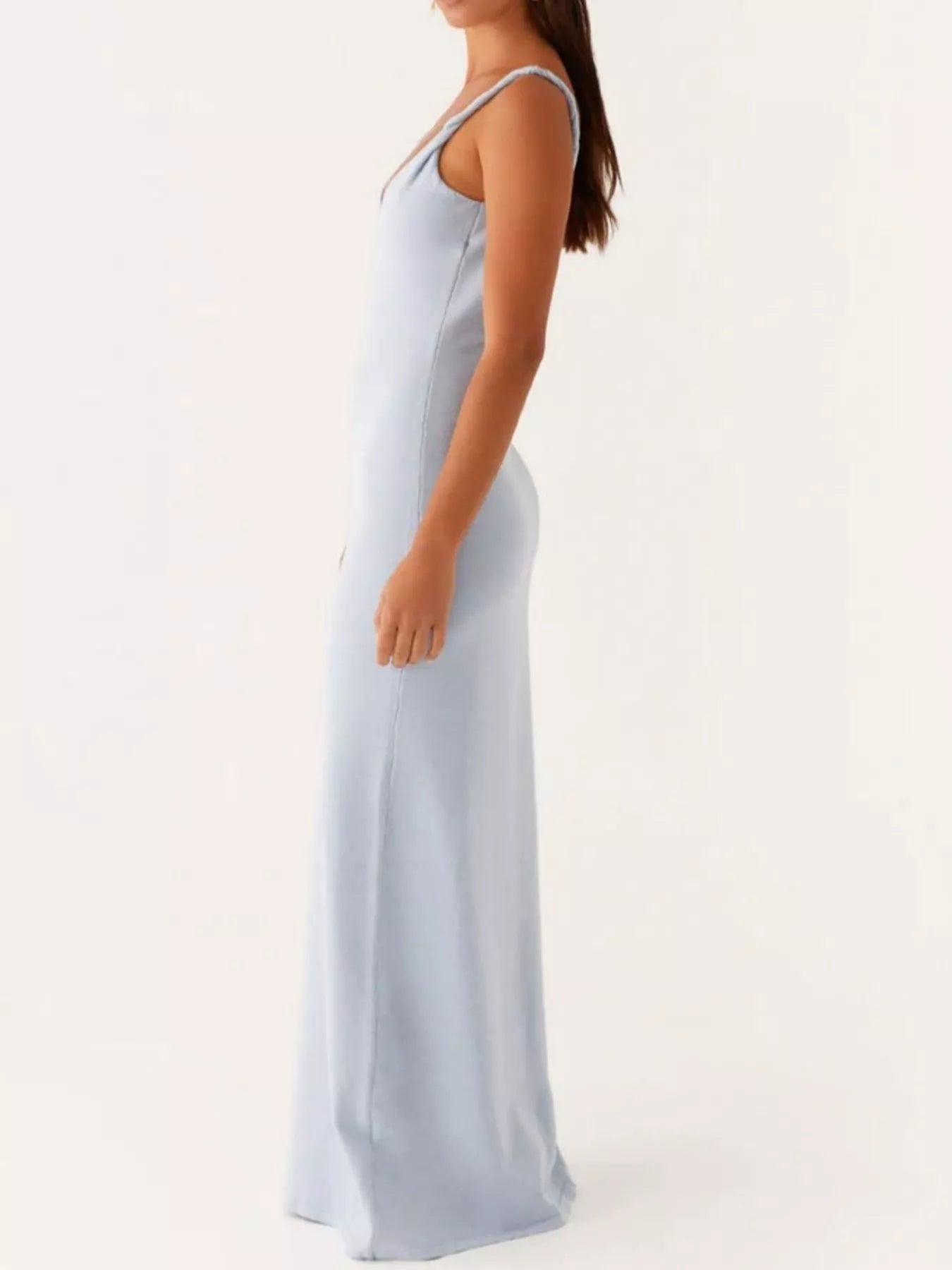 V - Neck Bodycon Maxi Dress - Luxé Lane